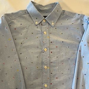 Men’s XL Blue Shirt with Nautical Theme by Kiel James Patrick
